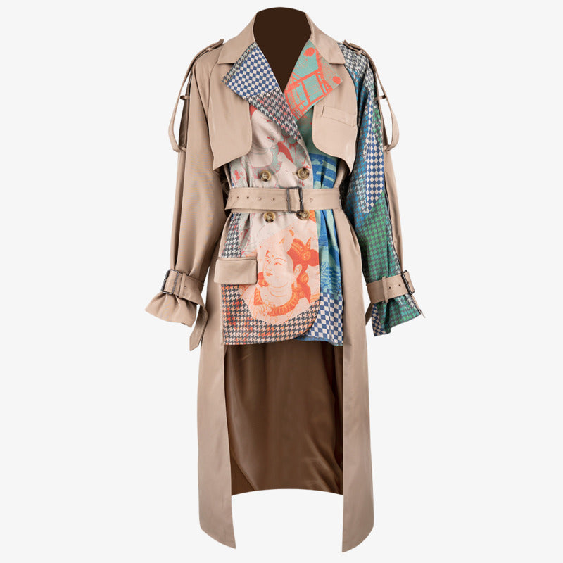 Women's Mid-Length Trench Coat British Style Coat
