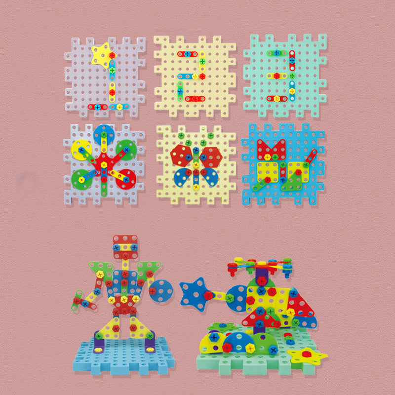 Children DIY Screwing Screws To Assemble Toys