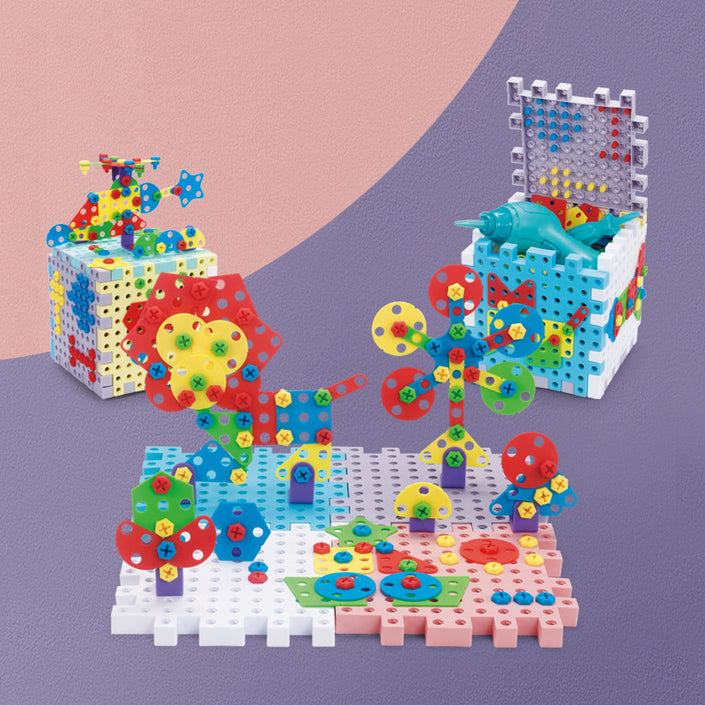 Children DIY Screwing Screws To Assemble Toys