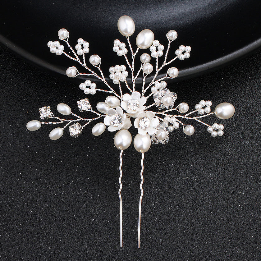 Wedding Jewelry Simple New Bride Headdress Pearl Rhinestone Hairpin Pin Wedding Jewelry Accessories