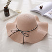 Women's Wavy Edge Big Brim Straw Hat Korean Travel