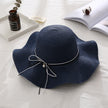 Women's Wavy Edge Big Brim Straw Hat Korean Travel
