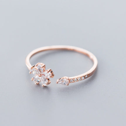 Five-petal Flower Korean Style Silver Ring