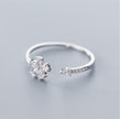 Five-petal Flower Korean Style Silver Ring