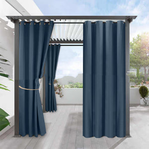 Simple Full Blackout Solid Color Fine Linen Blackout Waterproof Sunscreen Heat Insulation Curtain