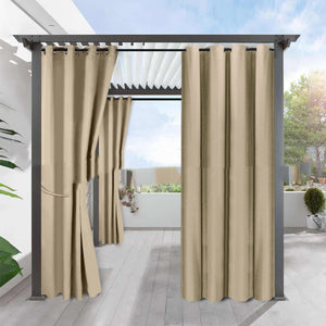 Simple Full Blackout Solid Color Fine Linen Blackout Waterproof Sunscreen Heat Insulation Curtain