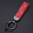Luxury Genuine Leather Lanyard Keychain Men Women Square Pattern Gunmetal Buckle Car Key Ring Holder Jewelry Gift Chaveiro