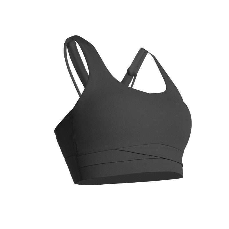 Cross Beautiful Back Sports Underwear Women Shockproof Gathered