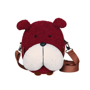 Three-Color Patch Cartoon Plush Bag Girl