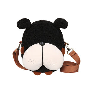 Three-Color Patch Cartoon Plush Bag Girl