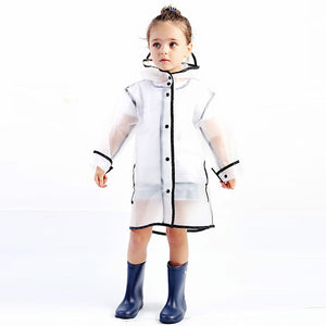 Baby Waterproof Raincoat Polyester Boys Girls Clothes Fashion Rainwear Kid Transparency Jacket Coat Rainwear Children Rainsuit