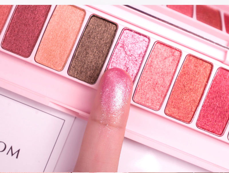 Ten-color Sakura Girl Eyeshadow Pink Peach Blossom Mermaid Pearlescent Matte Eyeshadow Palette