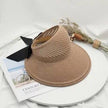 Outdoor Foldable Sun Hat, Bowknot Straw Visor Women
