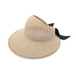 Outdoor Foldable Sun Hat, Bowknot Straw Visor Women