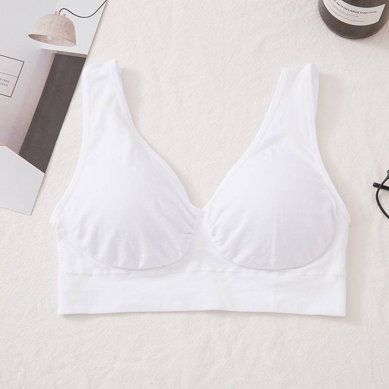 Yoga Luck Running Double-layer Small Vest Aunt No Steel Ring Underwear Sleeping Bra