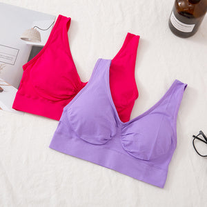 Yoga Luck Running Double-layer Small Vest Aunt No Steel Ring Underwear Sleeping Bra