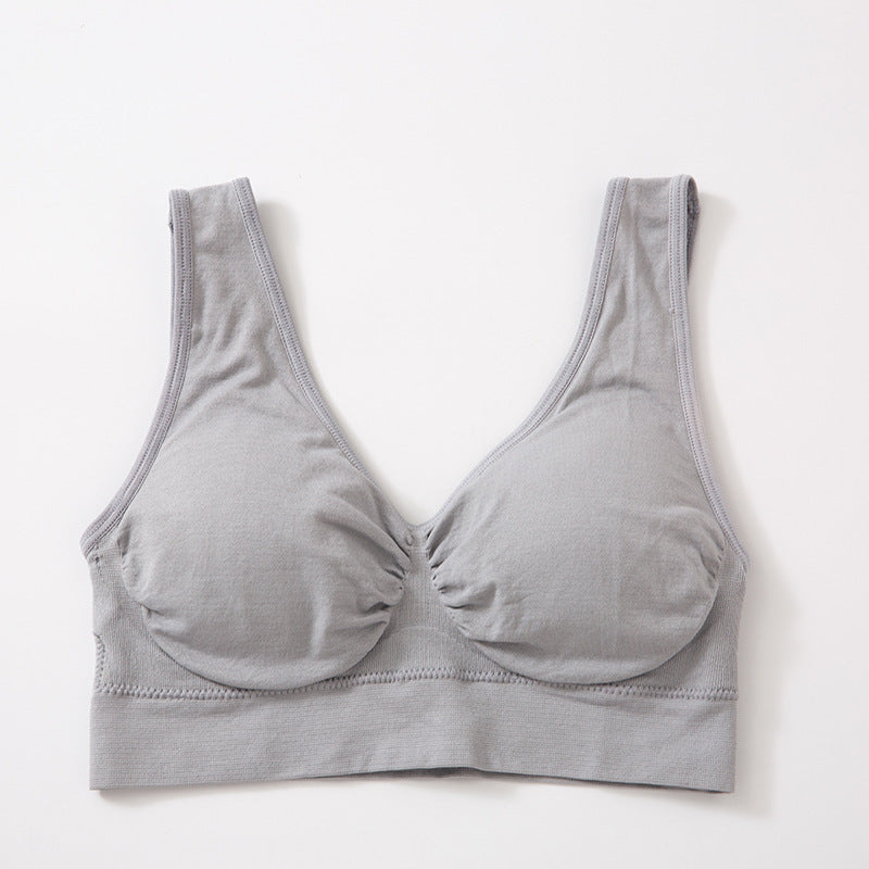 Yoga Luck Running Double-layer Small Vest Aunt No Steel Ring Underwear Sleeping Bra