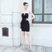 Tube Top Evening Dress Skirt Sexy Short Skirt For Dinner Party