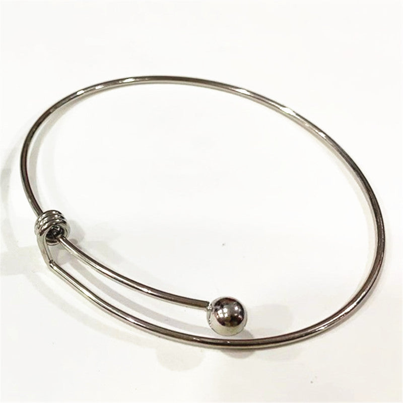 Hot 10pcs Lot Gold Silver Plated Charming Expandable Bangles Women Lady Wire Adjustable Bangle Bracelet For Fashion Gift Charms