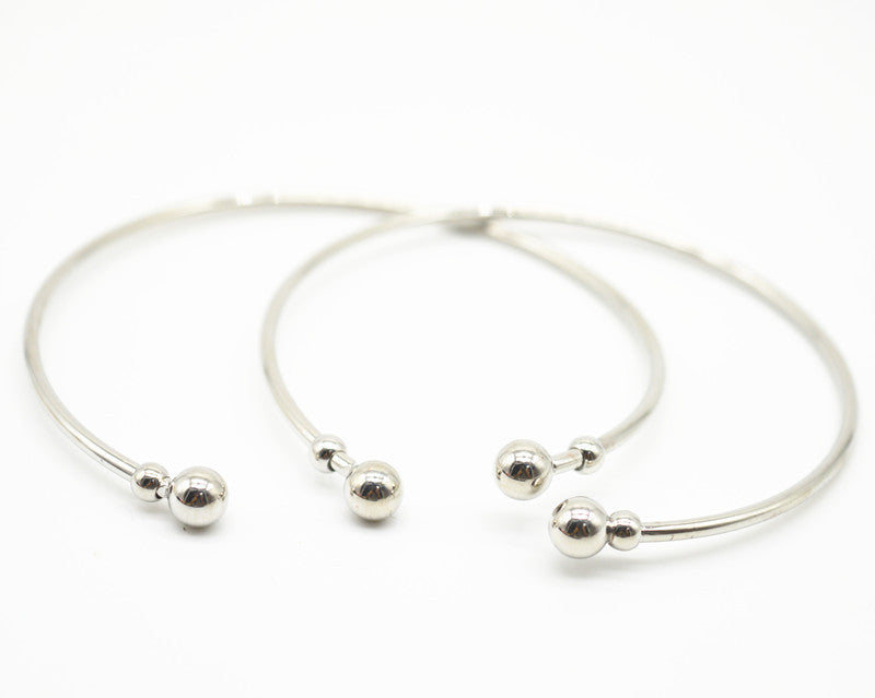 Hot 10pcs Lot Gold Silver Plated Charming Expandable Bangles Women Lady Wire Adjustable Bangle Bracelet For Fashion Gift Charms