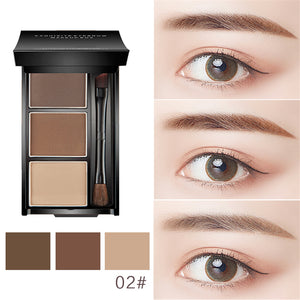 Sr ThreeDimensional Three Color Eyebrow Powder Is Not Easy To Halo Dye Eyebrow Powder High Gloss Powder Nose Shadow Make-Up One Hair Substitute
