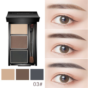 Sr ThreeDimensional Three Color Eyebrow Powder Is Not Easy To Halo Dye Eyebrow Powder High Gloss Powder Nose Shadow Make-Up One Hair Substitute