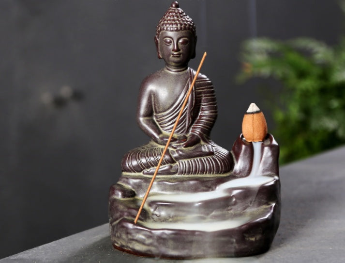 Character Ornaments Guanyin Maitreya Buddha statue Buddha Margin Incense Backflow Incense Burner
