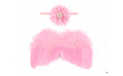 Baby Angel Wings Set Children's Photo Props Chiffon Flower Rhinestone Headband Feather Set