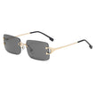 Retro Rimless Cut-Edge Sunglasses For Men And Women Fashionable Metal Square Sunglasses Cross-Border Sunglasses