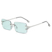 Retro Rimless Cut-Edge Sunglasses For Men And Women Fashionable Metal Square Sunglasses Cross-Border Sunglasses