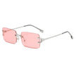 Retro Rimless Cut-Edge Sunglasses For Men And Women Fashionable Metal Square Sunglasses Cross-Border Sunglasses