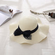 Women's Wavy Edge Big Brim Straw Hat Korean Travel