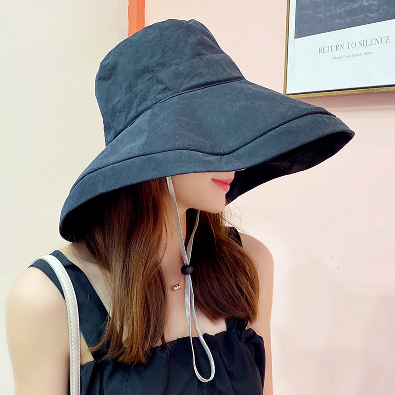 Foldable Bucket Hat for Women Outdoor Sunscreen Cotton Fishing Hunting Cap