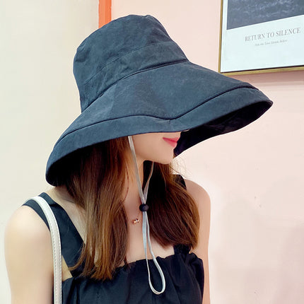 Foldable Bucket Hat for Women Outdoor Sunscreen Cotton Fishing Hunting Cap