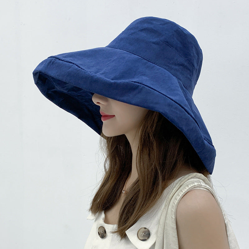 Foldable Bucket Hat for Women Outdoor Sunscreen Cotton Fishing Hunting Cap
