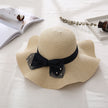 Women's Wavy Edge Big Brim Straw Hat Korean Travel
