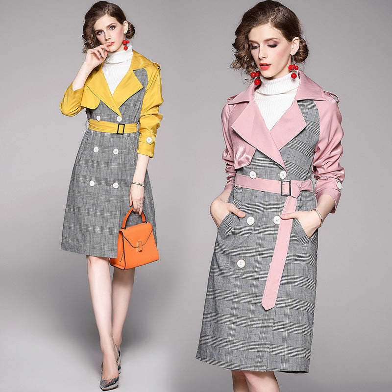 Celebrity Model Fight Receiving Waist Slim Coat Coat