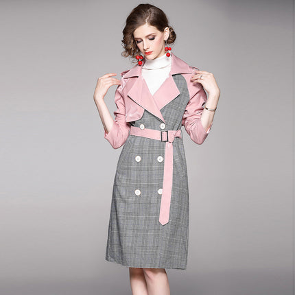 Celebrity Model Fight Receiving Waist Slim Coat Coat