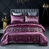 European Style Satin Jacquard Bedding Set  Quilt Cover And Pillowcase