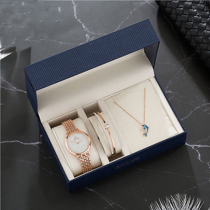Luxury Watch Gifts For Women Earrings Ring Necklace Bracelet