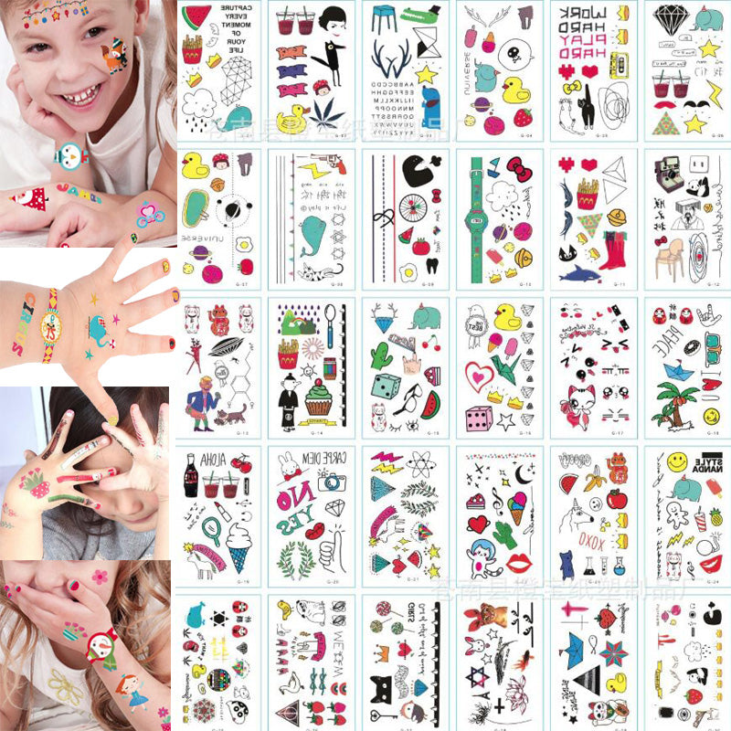 Small letter waterproof tattoo stickers