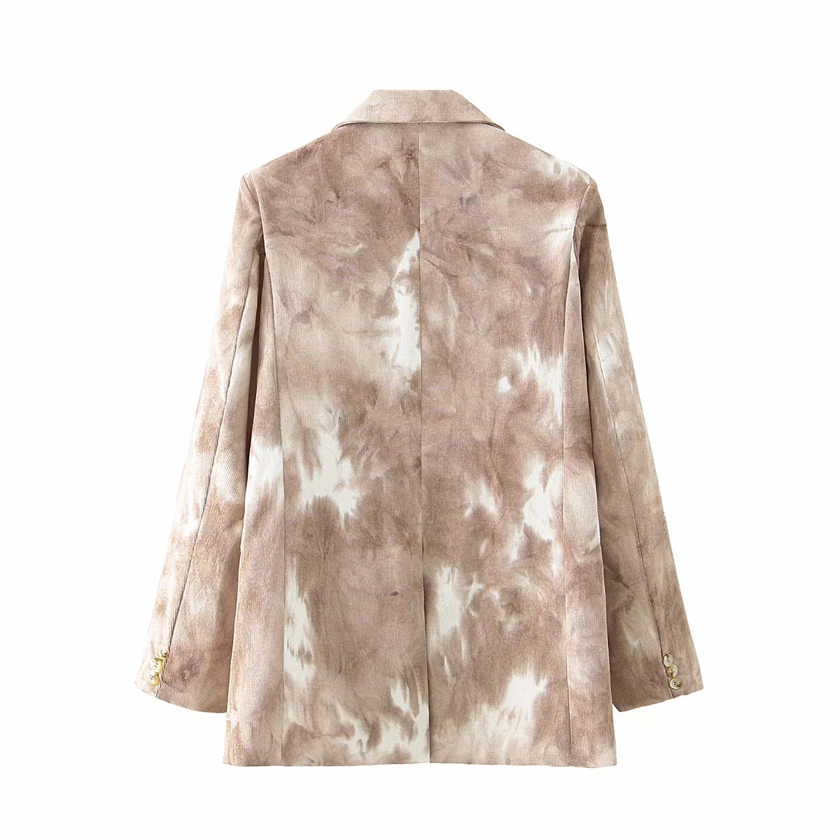One Button Tie-Dye Corduroy Blazer