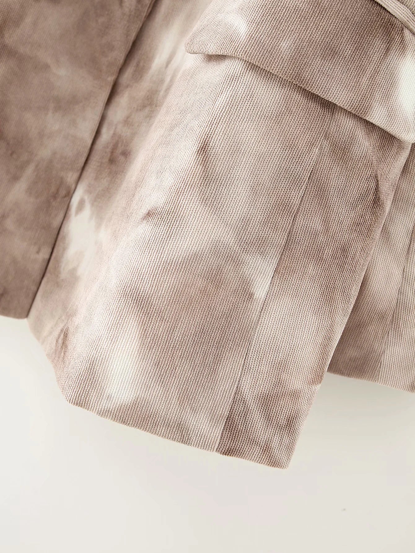 One Button Tie-Dye Corduroy Blazer