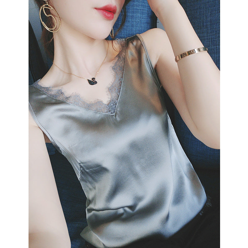 Silk Satin Outer Wear Base Loose Sling