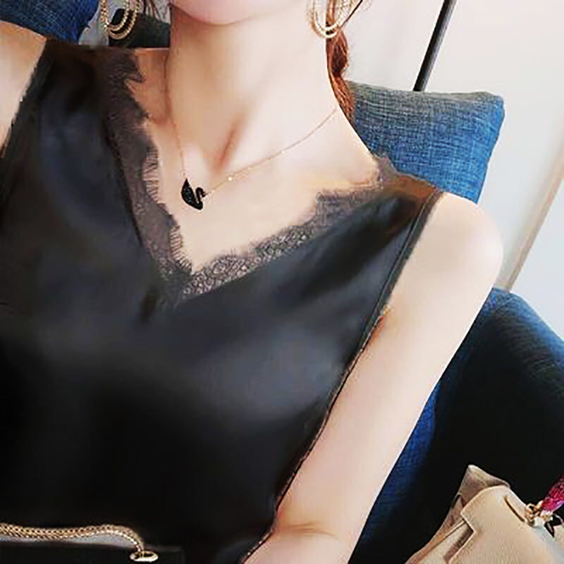 Silk Satin Outer Wear Base Loose Sling