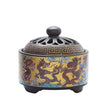 Ceramic Cloisonne Incense Burner, Backward Incense Burner, Incense Channel Enamel