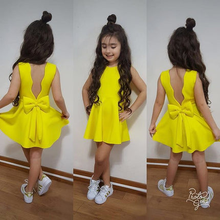 Children'S Clothing   Girls Sleeveless Halter Bow Girl Princess Dress