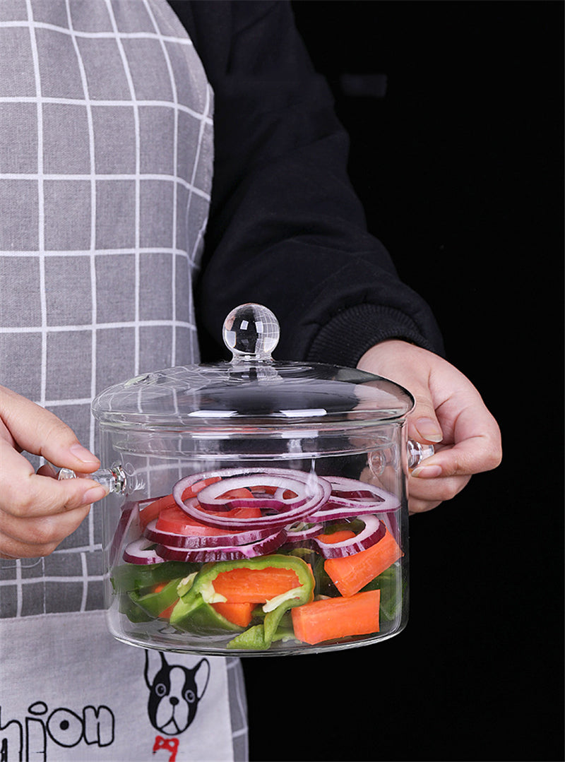 Glass Pot Stove Pot Kitchen Transparent Mini Soup Pot Stove