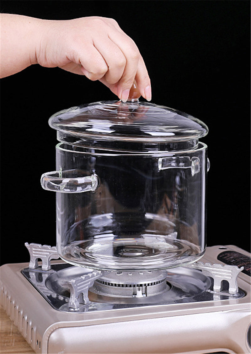 Glass Pot Stove Pot Kitchen Transparent Mini Soup Pot Stove