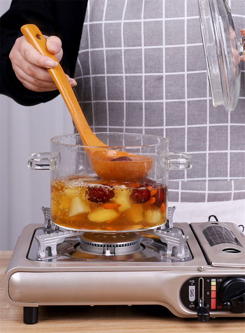 Glass Pot Stove Pot Kitchen Transparent Mini Soup Pot Stove